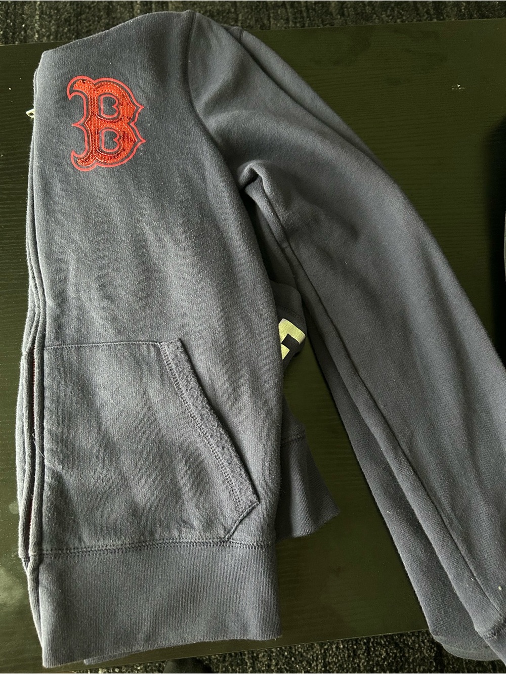 PINK Victoria's Secret Zip-Up Hoodie Sequin Boston Red Sox
